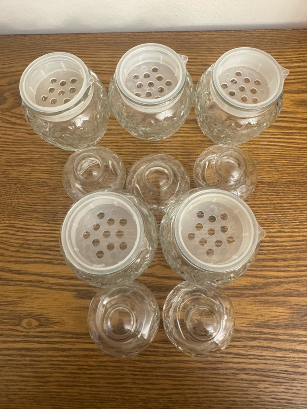 VTG Princess House Fantasia Glass Spice Jars - Set of 5 - Picture 5 of 6